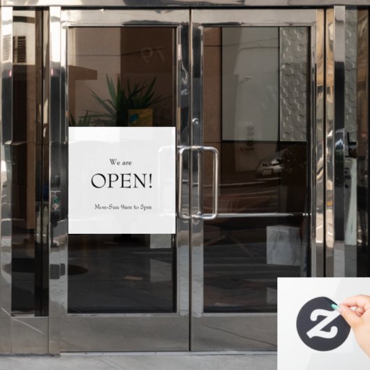 ミニマルクラシック主義エレガンス我々はオープン ウィンドウサイン (オフィスドア)