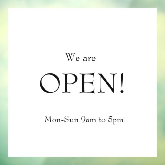 ミニマルクラシック主義エレガンス我々はオープン ウィンドウサイン (シート3)