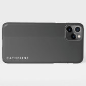 ミニマルクラシック主義ダークグレー iPhoneケース (裏面横)