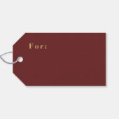 ミニマルクラシック主義メリークリスマスレッド ギフトタグ (裏面横)