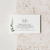 ミニマルクラシック主義ユーカリプタスウェディングギフト エンクロージャーカード