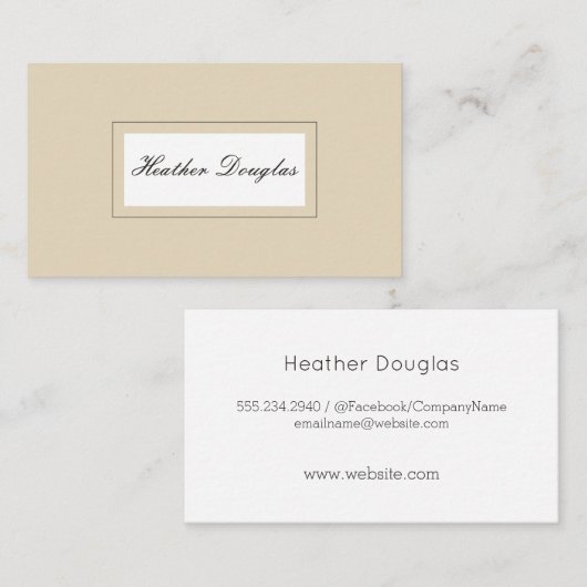 ミニマルクラシック主義 名刺 (正面/裏面)