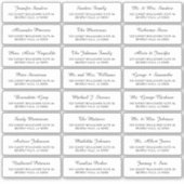 ミニマルクラシック結婚のゲスト住所 シール (正面)