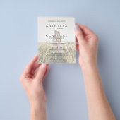 ミニマルクラシックBudgetフォト結婚式招待状 チラシ (手)