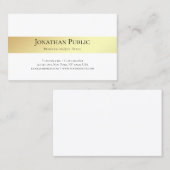 ミニマルクリエイティブデザインモダン金ゴールドルックトレンディー 名刺 (正面/裏面)