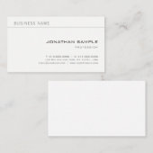 ミニマルクリエイティブプロフェッショナルモダンプレインシック 名刺 (正面/裏面)