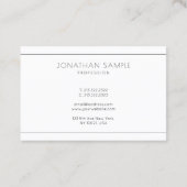 ミニマルクリエイティブモダンプロフェッショナルシックお洒落 名刺 (裏面)