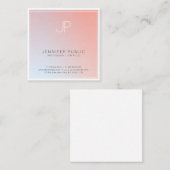 ミニマルクリエイティブモノグラムプロフェッショナルデザイン スクエア名刺 (正面/裏面)