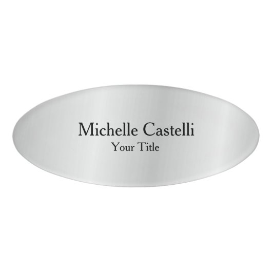 ミニマルクリエイティブ有用な耐久性プレーンシンプル 名札 (正面)