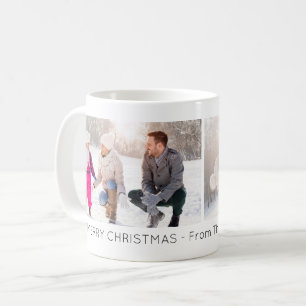 ミニマルクリスマスのフォトコラージュ コーヒーマグカップ