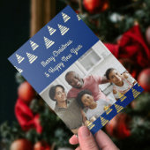 ミニマルクリスマスの木の写真 箔シーズンカード