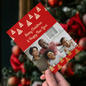 ミニマルクリスマスの木の写真 箔シーズンカード