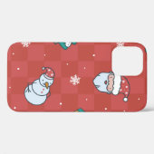 ミニマルクリスマスの赤い模様 Case-Mate iPhoneケース (裏面 (横))