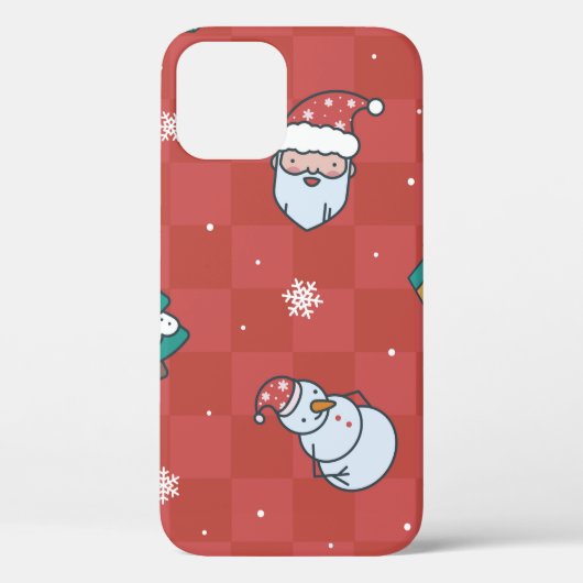 ミニマルクリスマスの赤い模様 Case-Mate iPhoneケース (裏面)