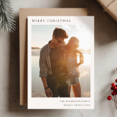 ミニマルクリスマスシンプルのインフォーマルモダンフォトレッド シーズンカード