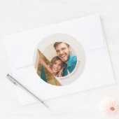 ミニマルクリスマスツリークラシックラウンドステッカー ラウンドシール (封筒)