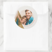 ミニマルクリスマスツリークラシックラウンドステッカー ラウンドシール (バッグ)