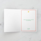 ミニマルクリスマスツリークリスマスカード サンキューカード (内部)