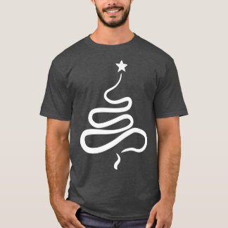 ミニマルクリスマスツリーシルエットデザイン Tシャツ