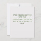 ミニマルクリスマスツリーシンプルクリーンホリデーカード ノートカード (裏面)