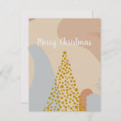 ミニマルクリスマスツリーシンプルクリーンホリデーカード ノートカード (正面/裏面)