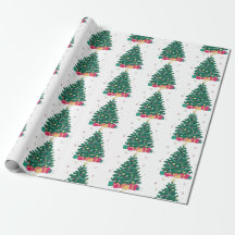 ミニマルクリスマスツリーパターンホリデーギフト