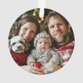 ミニマルクリスマスツリーファミリーフォトシンプルキチ オーナメント (裏面)
