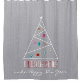 ミニマルクリスマスツリー シャワーカーテン