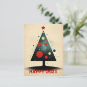 ミニマルクリスマスツリー シーズンポストカード (スタンド正面)