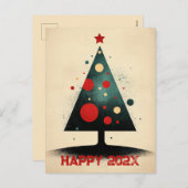 ミニマルクリスマスツリー シーズンポストカード (正面/裏面)