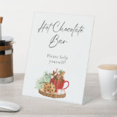 ミニマルクリスマスホットチョコレートバーサイン 台座サイン (インサイチュ)