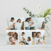 ミニマルクリスマスモダンファミリーフォトシュート シーズンカード (スタンド正面)