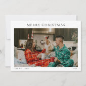 ミニマルクリスマスモダンファミリーポートレート シーズンカード (正面)