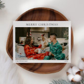 ミニマルクリスマスモダンファミリーポートレート シーズンカード