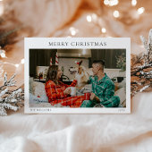 ミニマルクリスマスモダンファミリーポートレート シーズンカード