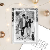 ミニマルクリスマス白黒シンプル写真モダン シーズンカード