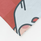 ミニマルクリスマス:赤シームレスデザイン。 フリースブランケット (角)