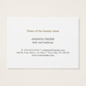 ミニマルクリーンエレガント金ゴールドギフトボックスギフト証明書 (裏面)