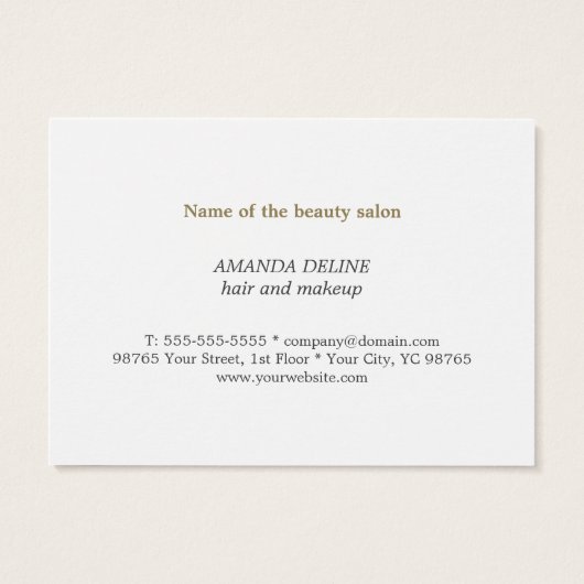 ミニマルクリーンエレガント金ゴールドギフトボックスギフト証明書 (裏面)