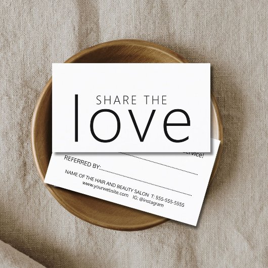 ミニマルクールはっきりした白黒サロン 紹介カード