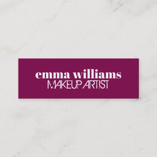 ミニマルクールはっきりした美しい スキニー名刺 (正面)