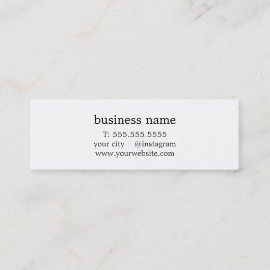 ミニマルクールはっきりした美しい スキニー名刺 (裏面)