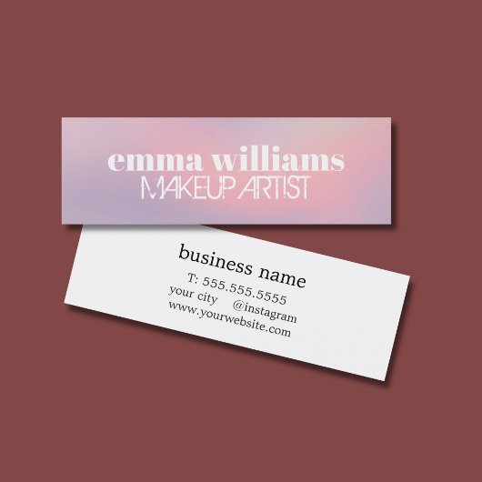 ミニマルクールスはっきりしたパステル美しい スキニー名刺