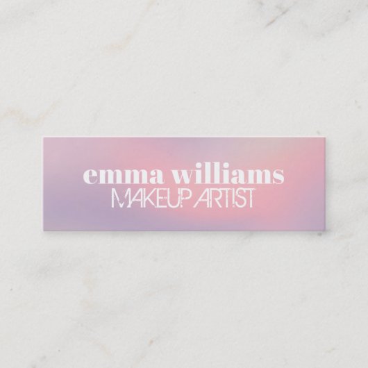 ミニマルクールスはっきりしたパステル美しい スキニー名刺 (正面)