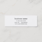 ミニマルクールスはっきりしたパステル美しい スキニー名刺 (裏面)