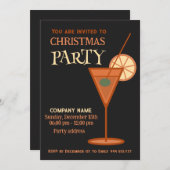 ミニマルクールリストカクテル企業のパーティー 招待状 (正面/裏面)