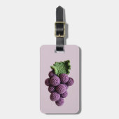 ミニマルクールリストパープルグランマチッククロチェットグレープ ラゲッジタグ (正面縦)