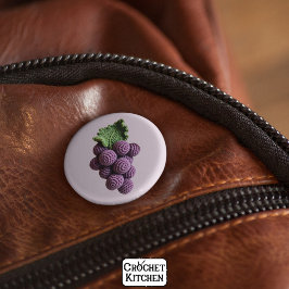 ミニマルクールリストパープルグランマチッククロチェットグレープ 缶バッジ