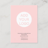 ミニマルクールリストピンクグレーフォントイヤリング表示 名刺 (裏面)