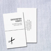 ミニマルクール白黒はさみ美容師 名刺